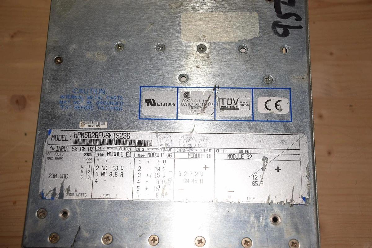 Used POWER-ONE HPM5B2BFV6E1S236 TERADYNE PART 405-160-00 230VAC 50/60Hz POWER SUPPLY