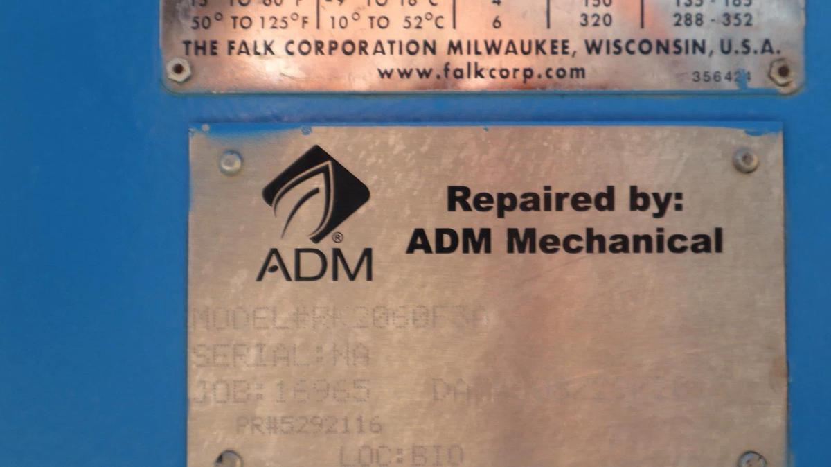 FALK RK2060F3A Gear Drive Speed Reducer Gearbox Triple Reduction 38.46:1 REFURB