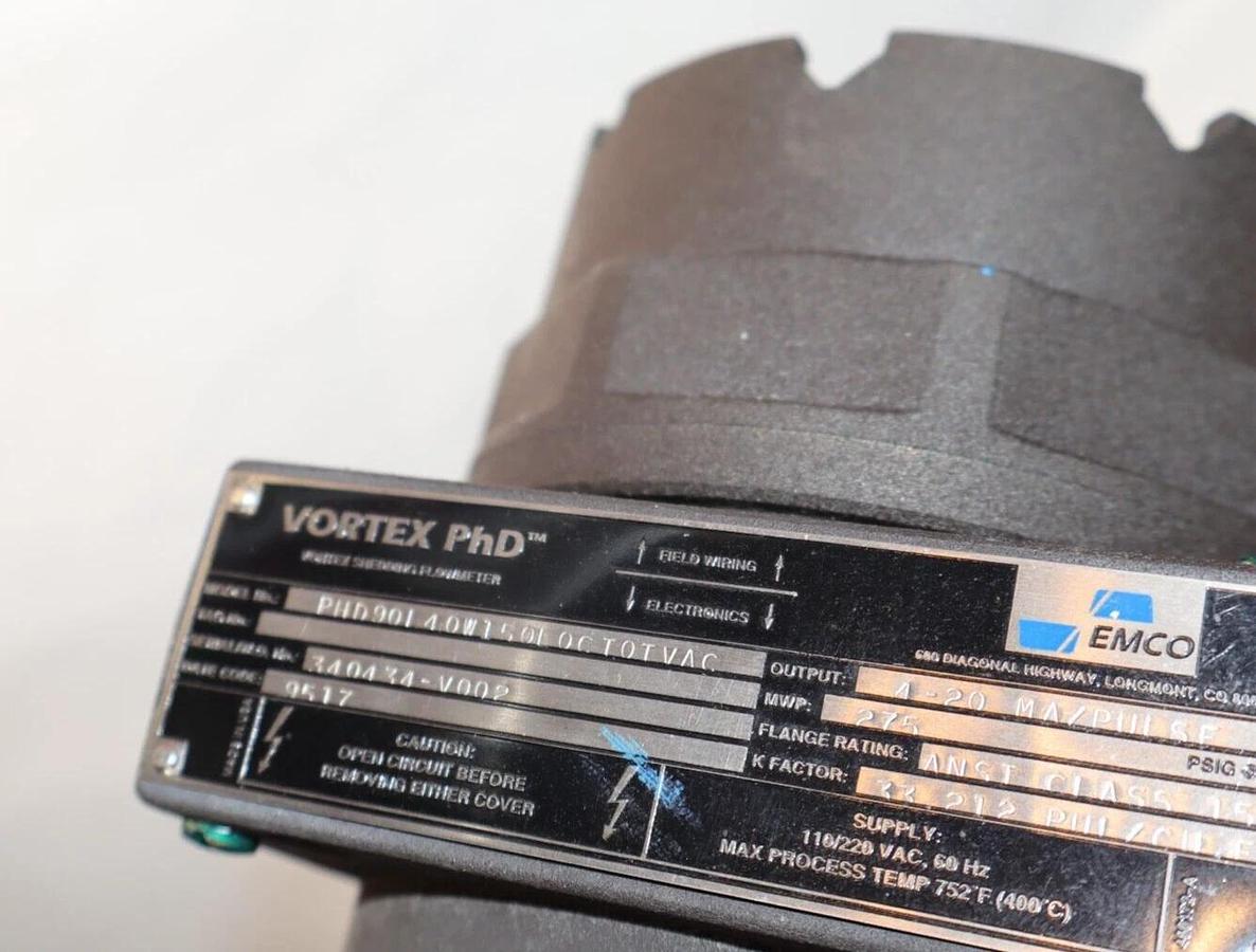 (NEW) VORTEX PHD90L40W150L0CT0TVAC 275MWP 4-20MA/Pulse Shedding Flowmeter