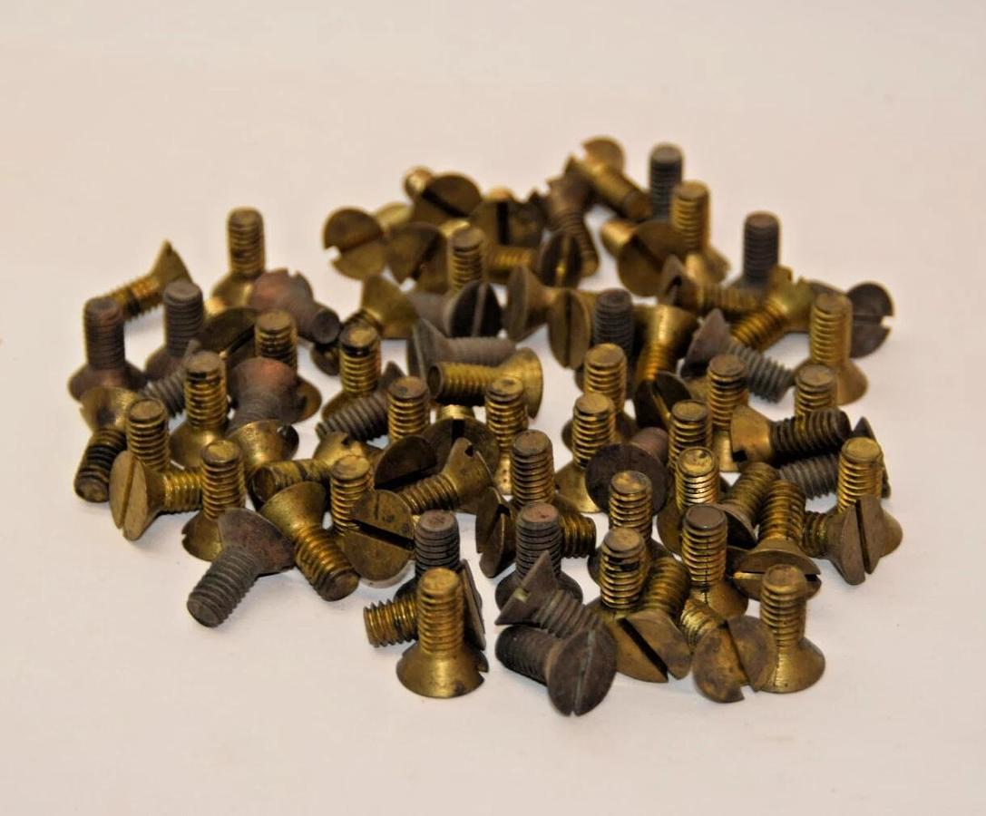 5/16"-18 x 3/4" Brass Slotted Pan Head Screw (NEW - Lot of 80)