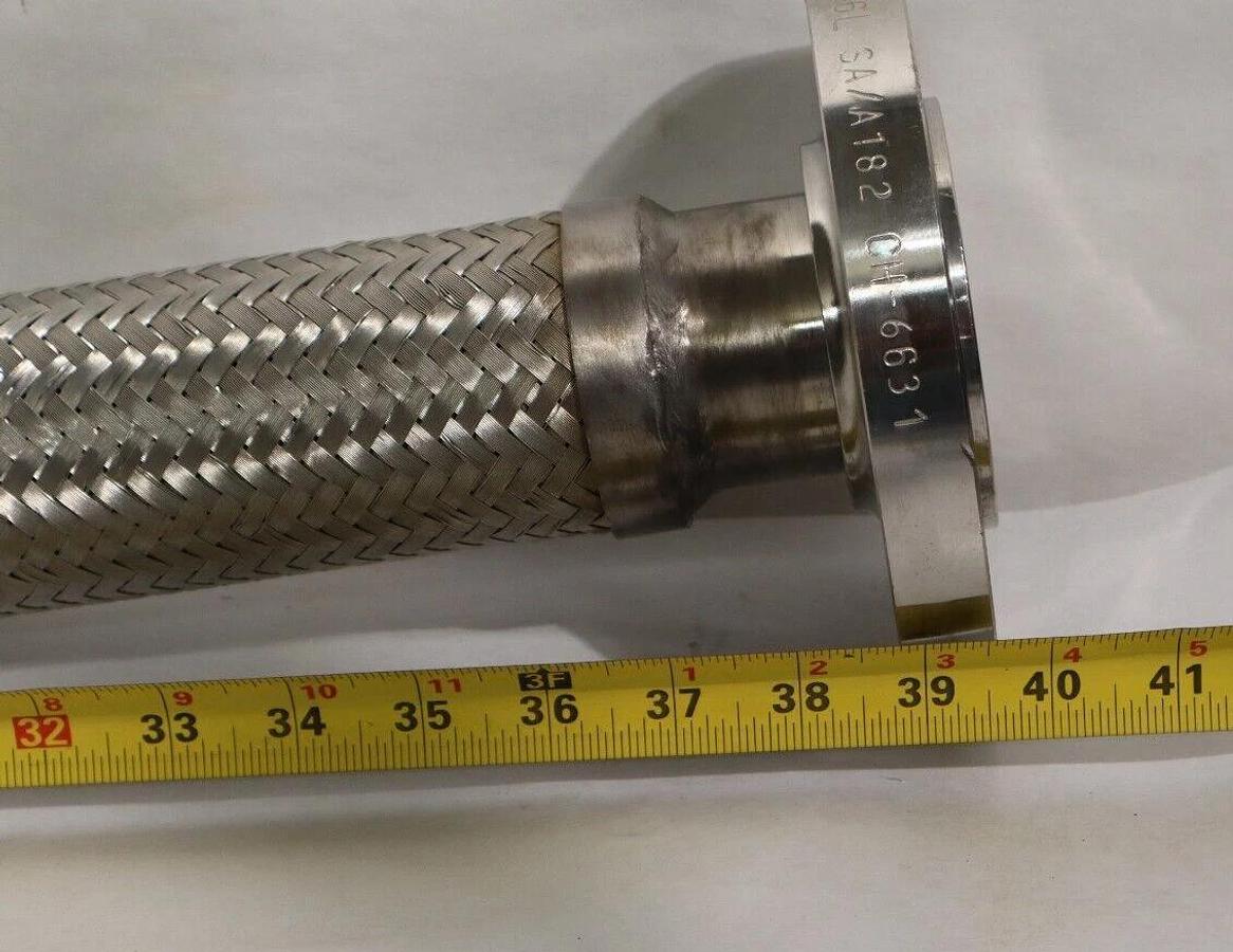 2" x 36" Braided SS Stainless Flexible Hose w/ Flange F316/316L SA/A182 NEW
