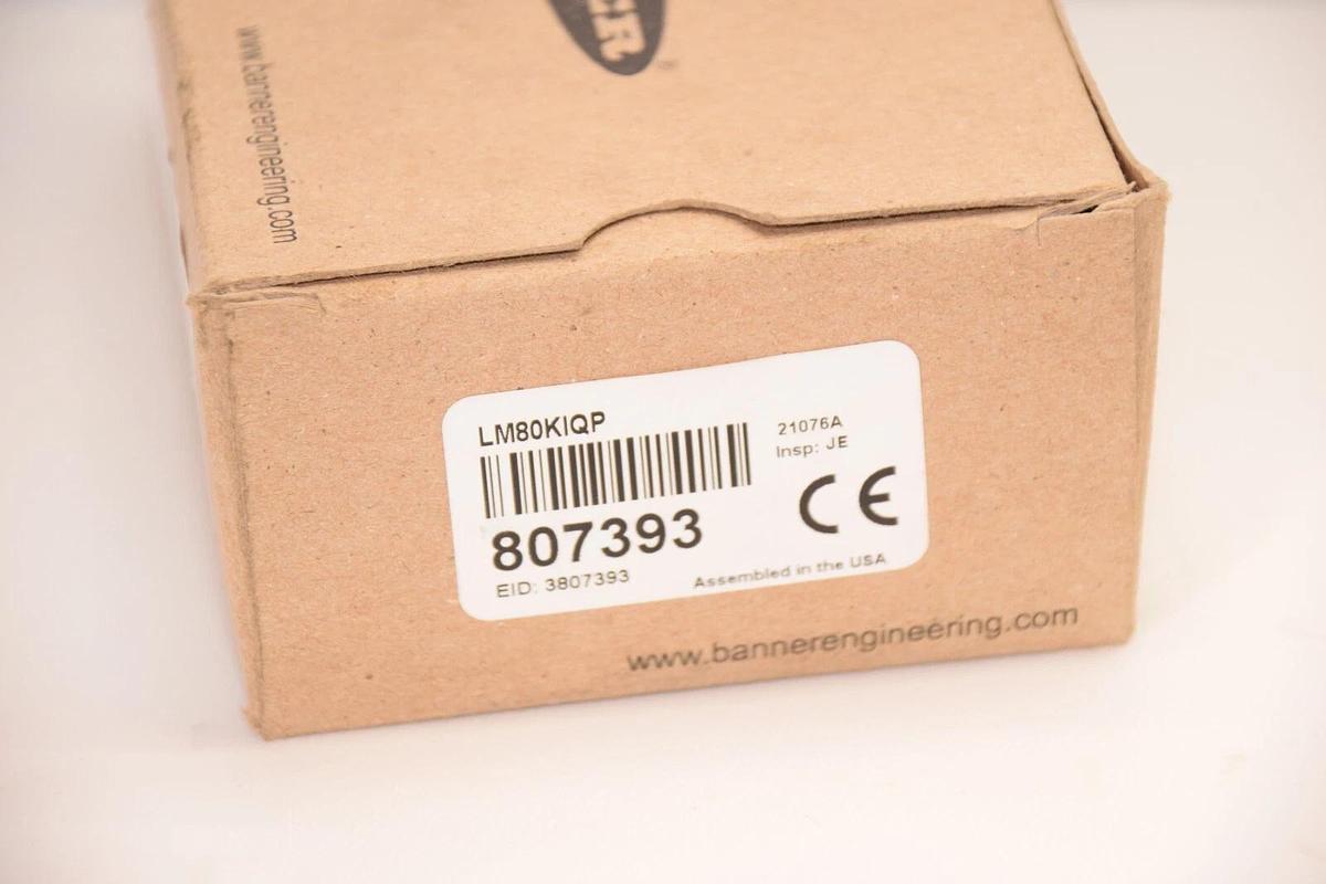 (NEW) BANNER LM80KIQP , 807393 LM Series Laser Displacement Sensor