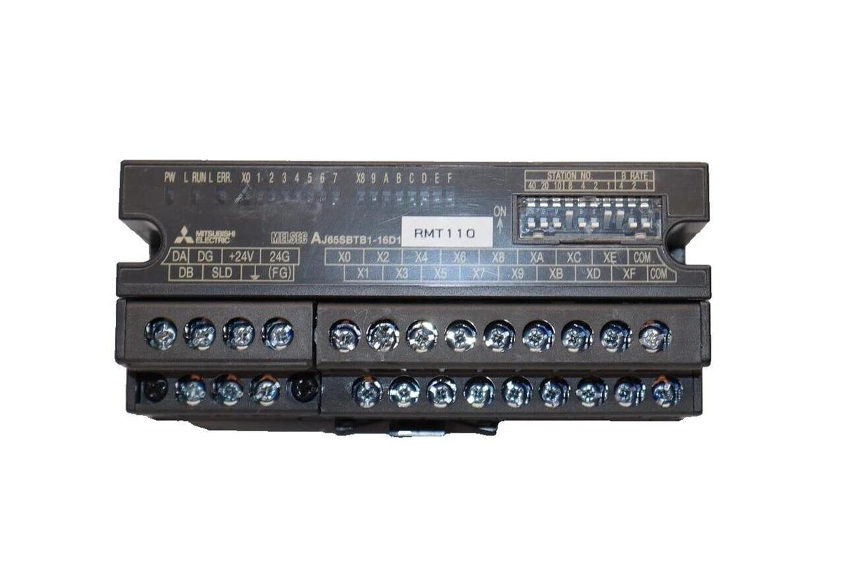 Used MITISUBISHI ELECTRIC AJ65SBTB1-16D1 24Vdc 5mA Input Unit