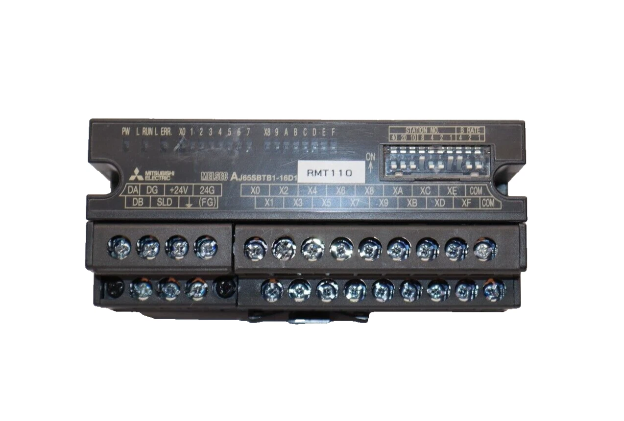 Used MITISUBISHI ELECTRIC AJ65SBTB1-16D1 24Vdc 5mA Input Unit