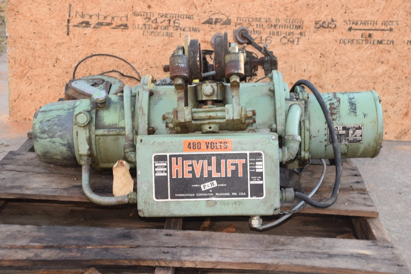 Used P&H HEVI LIFT TROLLEY ELECTRIC HOIST 3000 LB 1 1/2 ton 220v 440v 460v HRA-2
