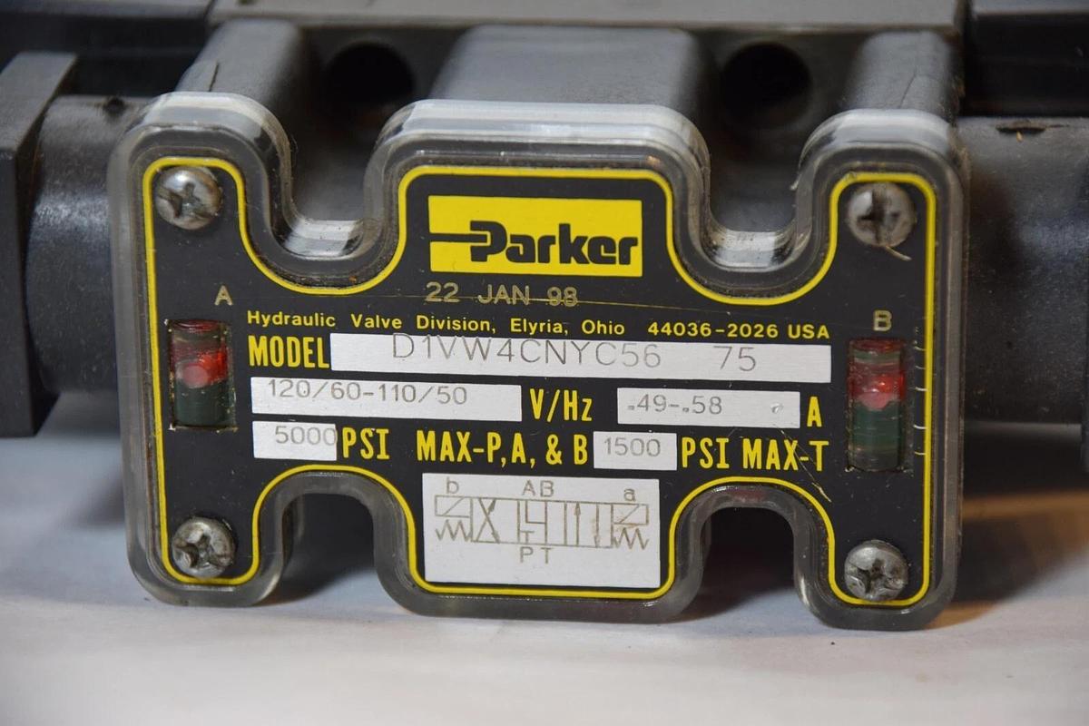 (NEW) PARKER D61VW3C4NYC56 75 With D1VW4CNYC56 75 Directional Control Valve