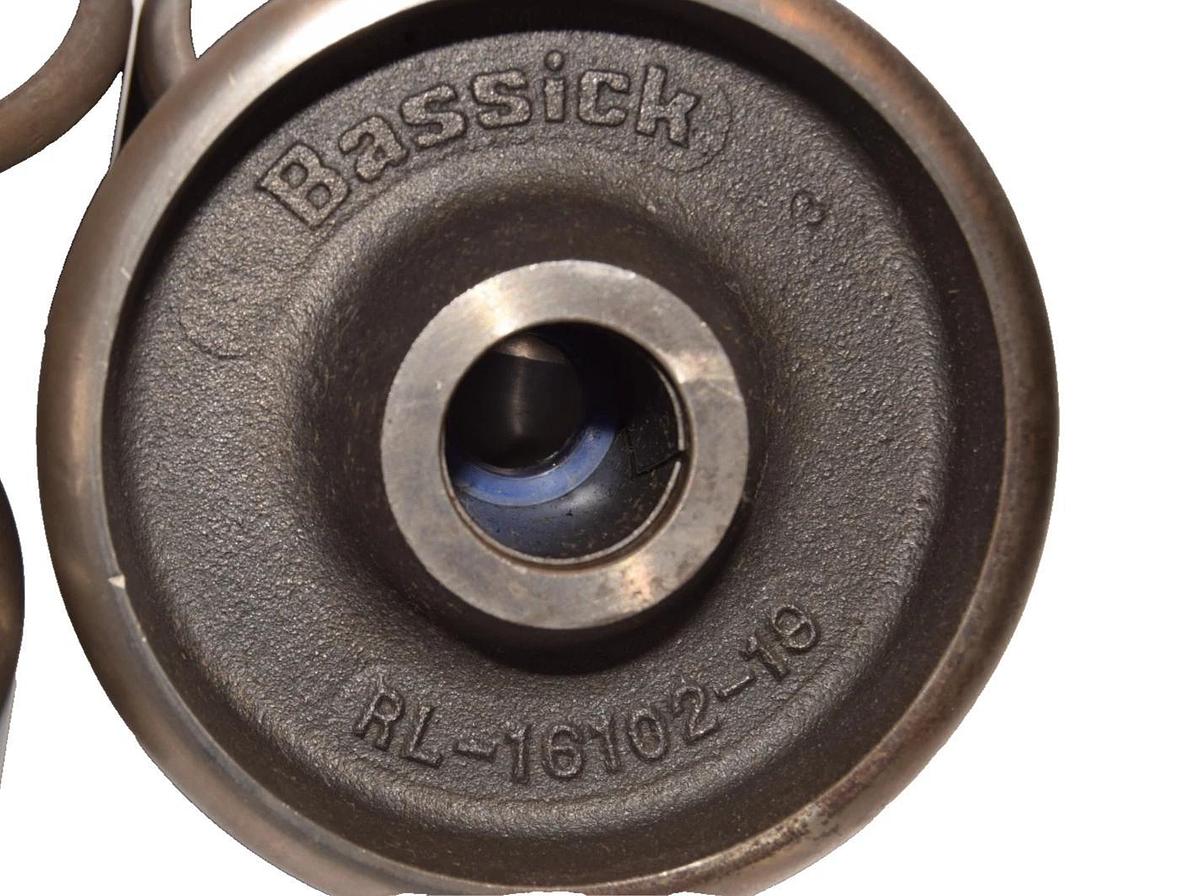 Bassick RL-16102-19 Vintage Heavy Duty Cast Irorn 5" x 2 Caster Wheels (New - 4)
