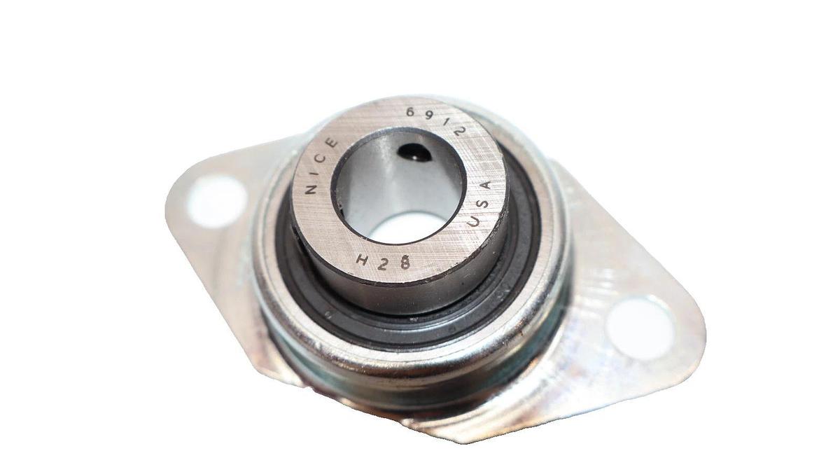 (NEW) NICE 6912 , H28 2-Bolt Flange Bearing