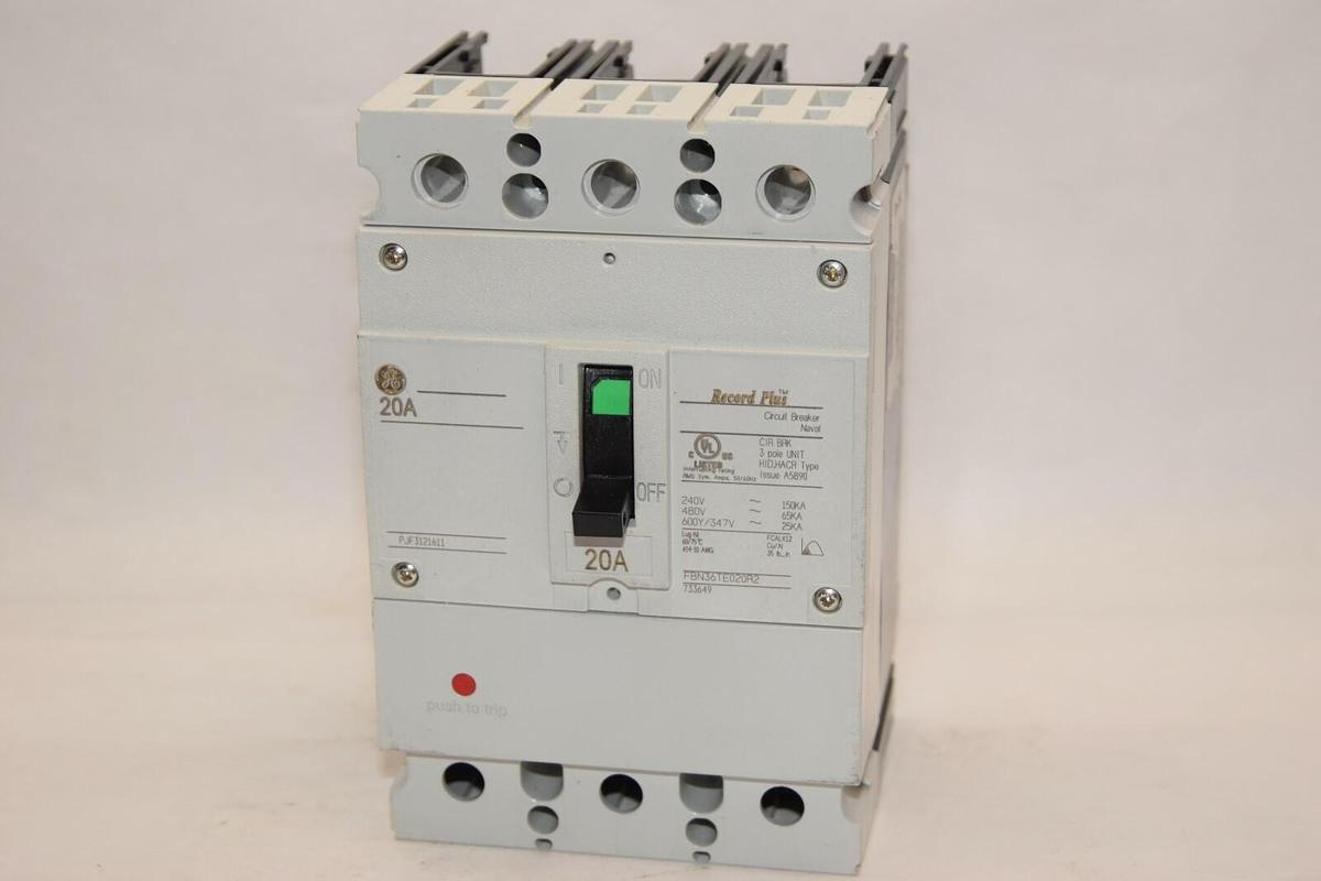 (NEW) GE GENERAL ELECTRIC FBN36TE020R2 20A 20 Amp A Record Plus Circuit Breaker