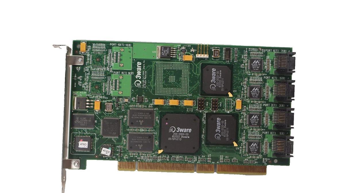 Used 3Ware 8-Port Sata  PCI-X Card (SERVER CARD) (USED)