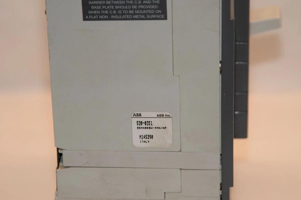 Used ABB SACE S5 S5N 400A 4 Pole 600V Circuit Breaker S5N400BW-4NA/AP S5N400BW 4NA/AP