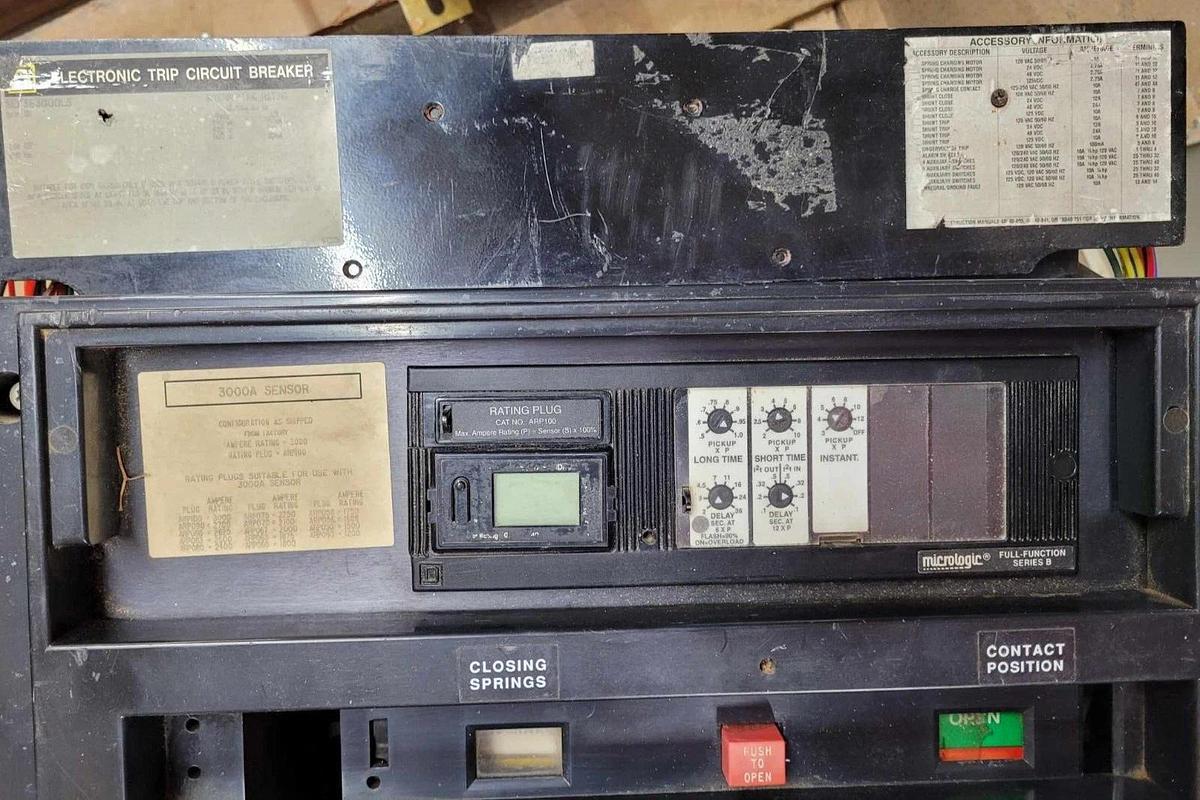 Used Square D SE Breaker 3000A 3000 Amp SEF363000LS 600v 3 Pole *As-is, READ*