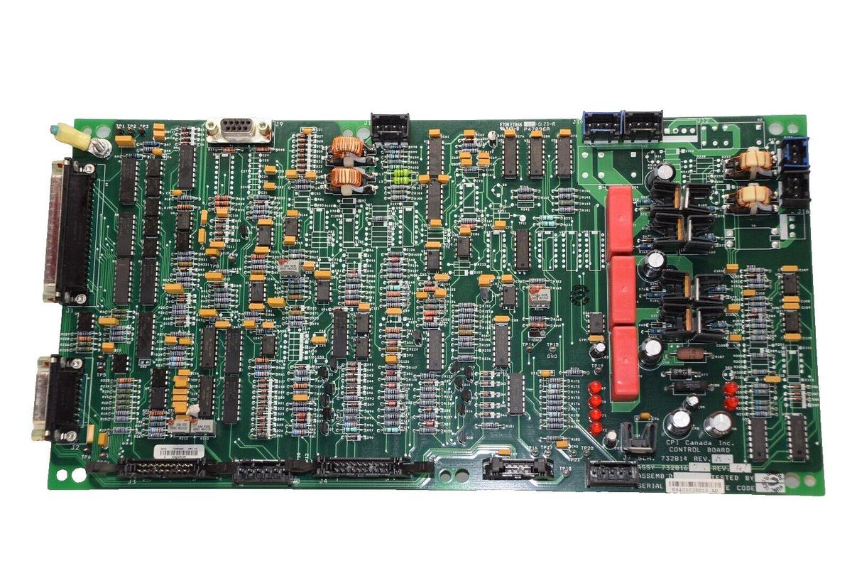 Used CPI CANADA INC 732814 Rev AF, 73281602 Rev AT Control Board Card