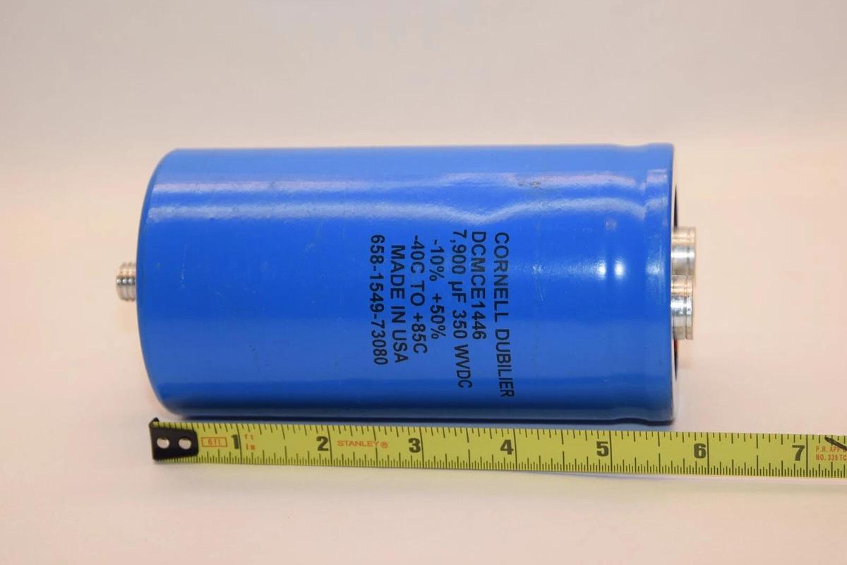 Used CORNELL DUBILIER DCMCE1446 658-1549-73080 7900uF 350Wvdc Capacitor