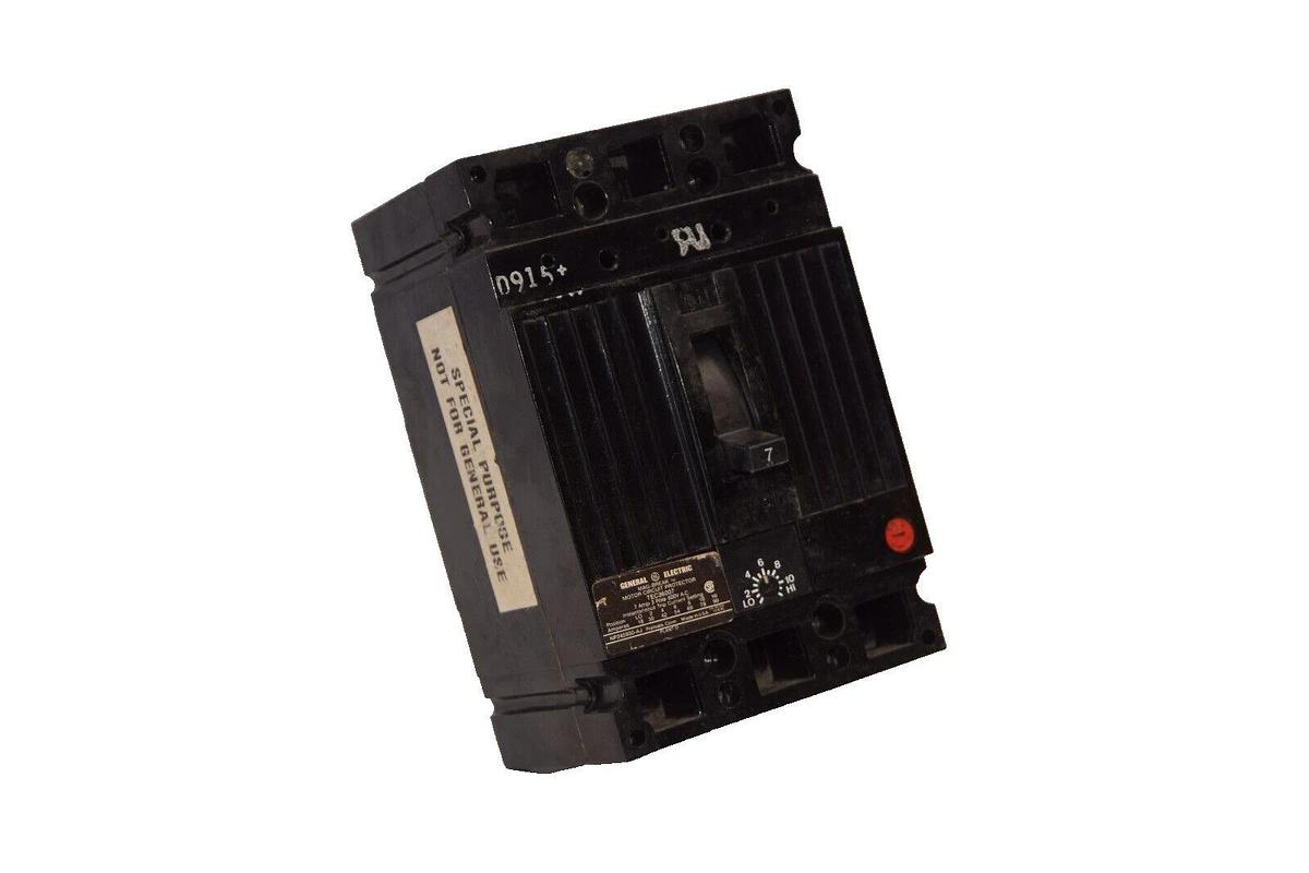 (NEW) GE GENERAL ELECTRIC TEC36007 7Amp 7A 3P 600V Mag-Break Circuit Breaker