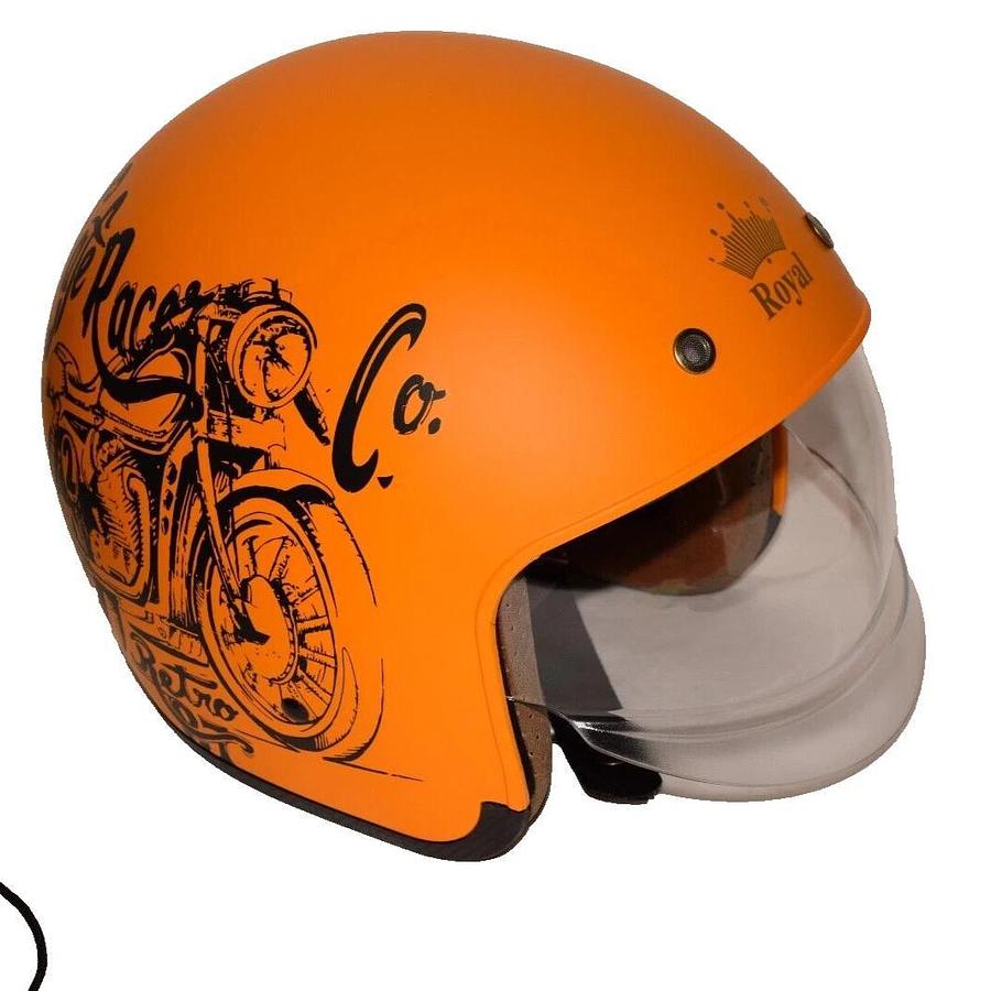 Used ROYAL M139 , FMVSS Open Face Retro / Vintage Motorcycle Helmet - Medium M