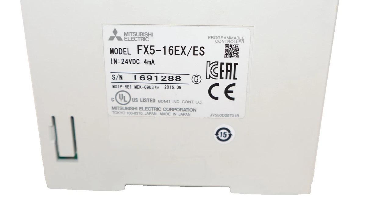 Used MITSUBISHI ELECTRIC FX5-16EX/ES , FX516EXES 24Vdc 4mA Programmable Controller