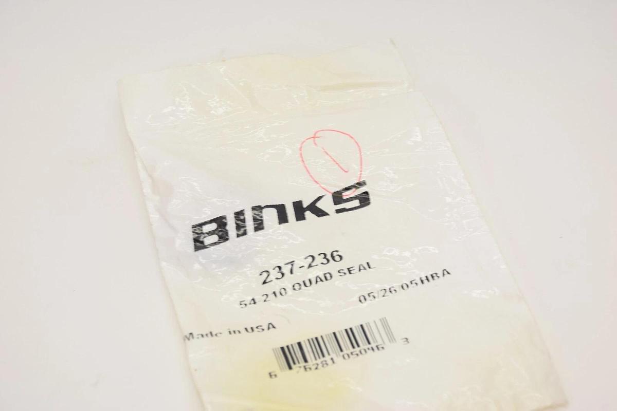 (NEW  - Lot of 6) BINKS 237-236 , 237236 Quad Seal
