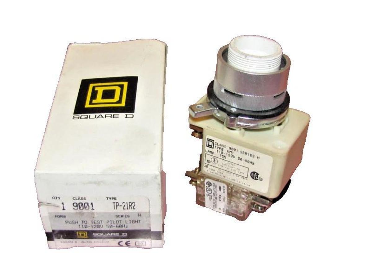 Square D Push to Test Pilot Light 9001 TP-21R2 9001TP21R2 NEW