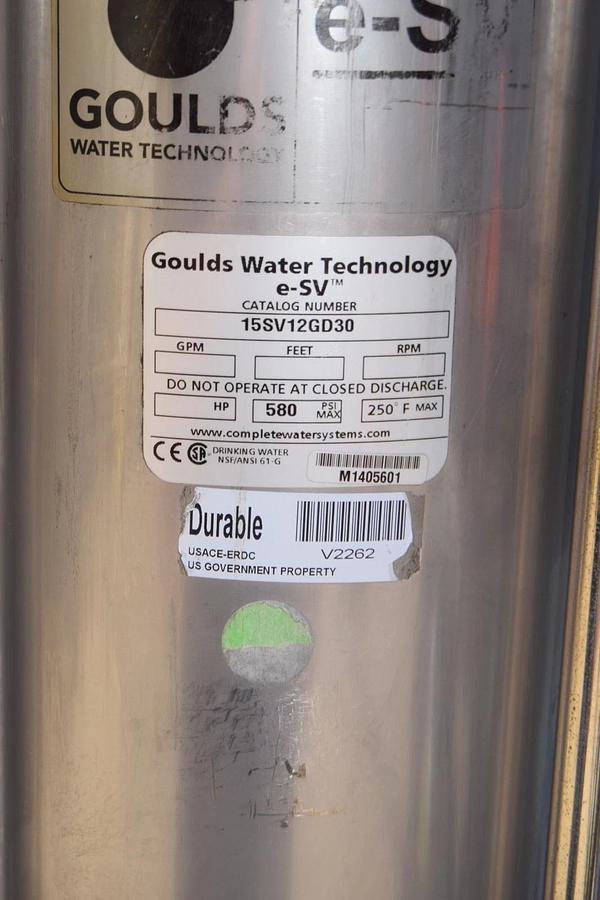 Goulds Water Pump 15SV12GD30 580PSI e-SV (New)