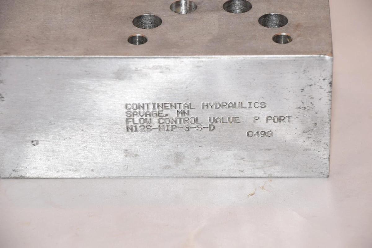 Used CONTINENTAL HYDRAULICS N12S-NIP-G-S-D Flow Control Valve