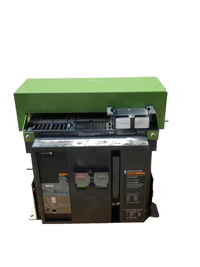 Used Merlin Gerin MP16H2 1600A  Masterpact Circuit Breaker 1600 Amp w/ Shunt MP16 H2