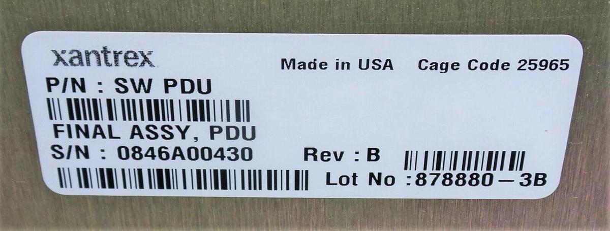 Used Elgar Xantrex Programmable Power Supply SW PDU SWPDU Rev B