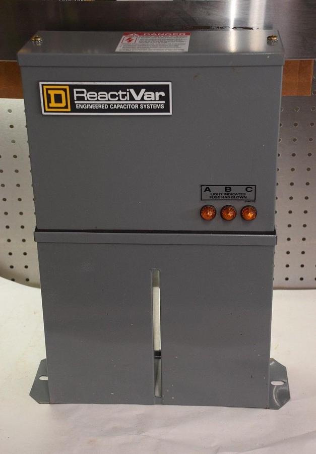 Square D ReactiVar PFCD4025F 25 KVAR POWER FACTOR CORRECTION CAPACITOR