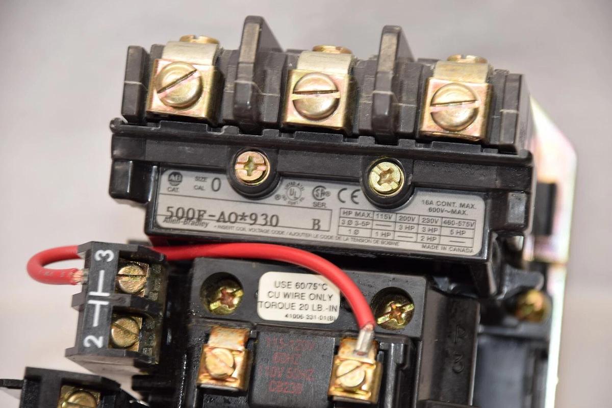 (NEW) ALLEN BRADLEY 500F-A0*930 Series B Size Sz 0 115-120V Coil