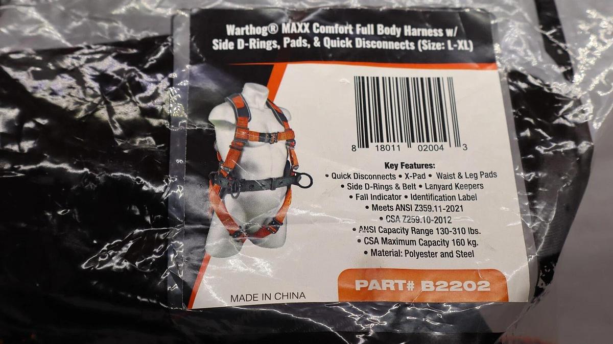 (NEW) MALTA DYNAMICS / WARTHOG B2202 Full Body Harness Size L-XL