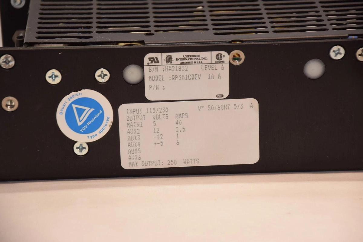 Used Cherokee International Power Supply Level 6 QP3A1CDEV  115/230v 250w 250 watts