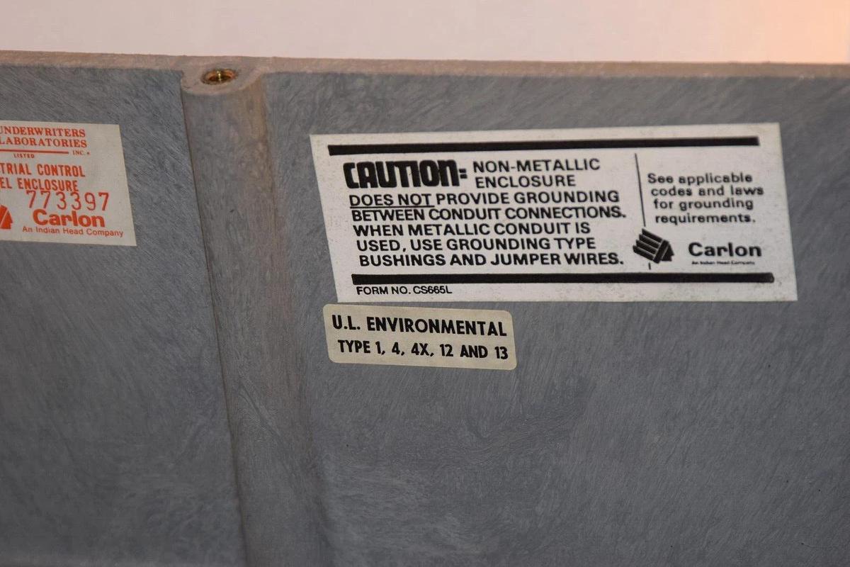 (NEW) CARLON CS12106 12"x10"x4.5" F773397 Control Panel Enclosure W/Clear Cover