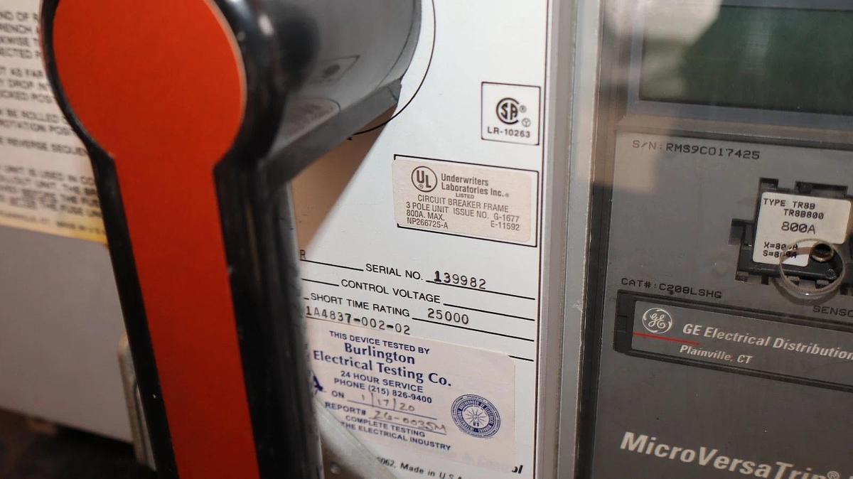 Refurbished GE General Electric Breaker Power Break 800A Amp TC88TTHR TR8B800 GF