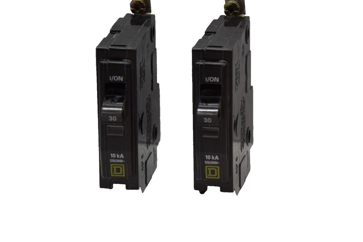 (Lot of 2) Square D Breaker HACR QOB 30A 30 Amp AD-7263 1 pole 1p 120/240v NEW