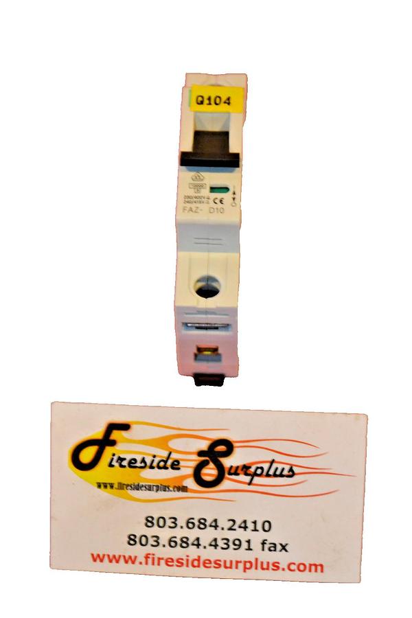 Used KLOCKNER MOELLER CIRCUIT BREAKER FAZ-D10 FAZ D10 FAZD10