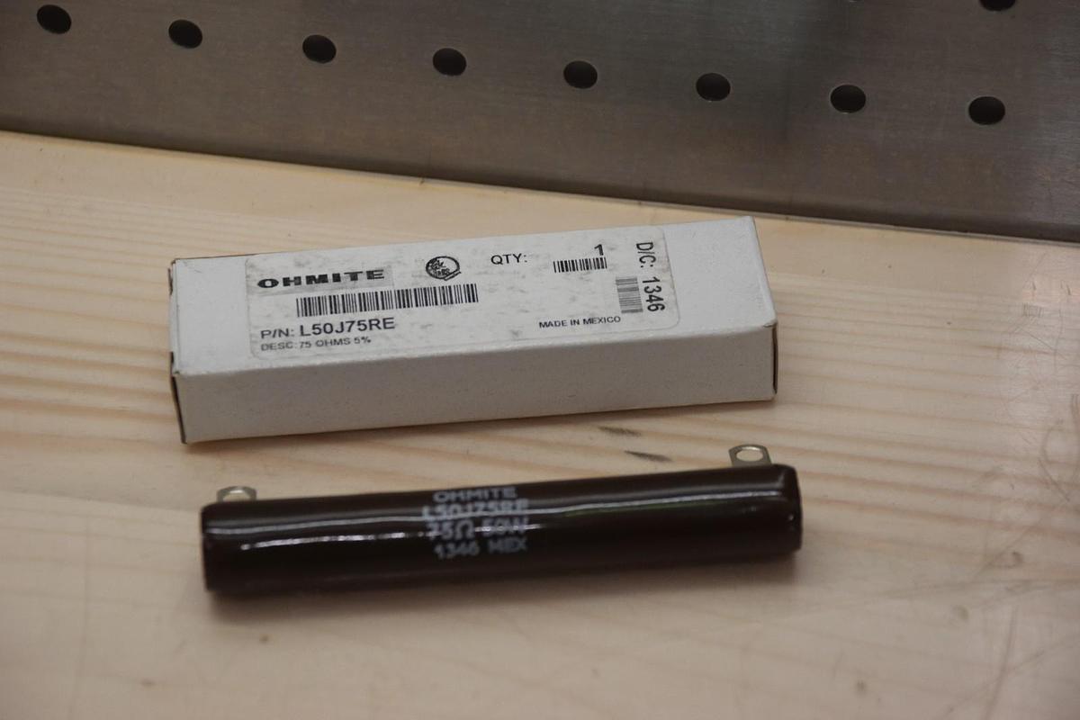 OHMITE L50J75RE 75ohm 50W 5% RESISTOR NEW