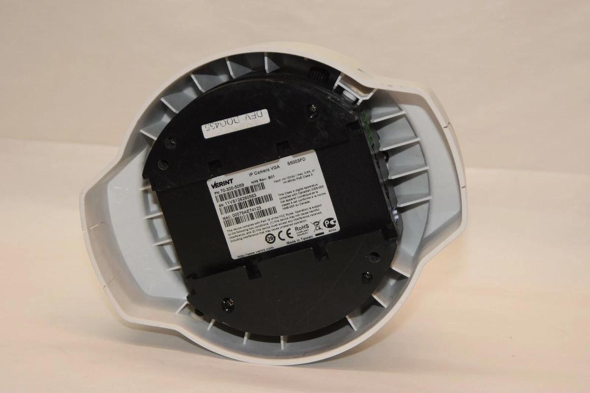 Used VERINT S5003FD 70-300-5059 Rev B01 IP Camera VGA Dome Security Camera
