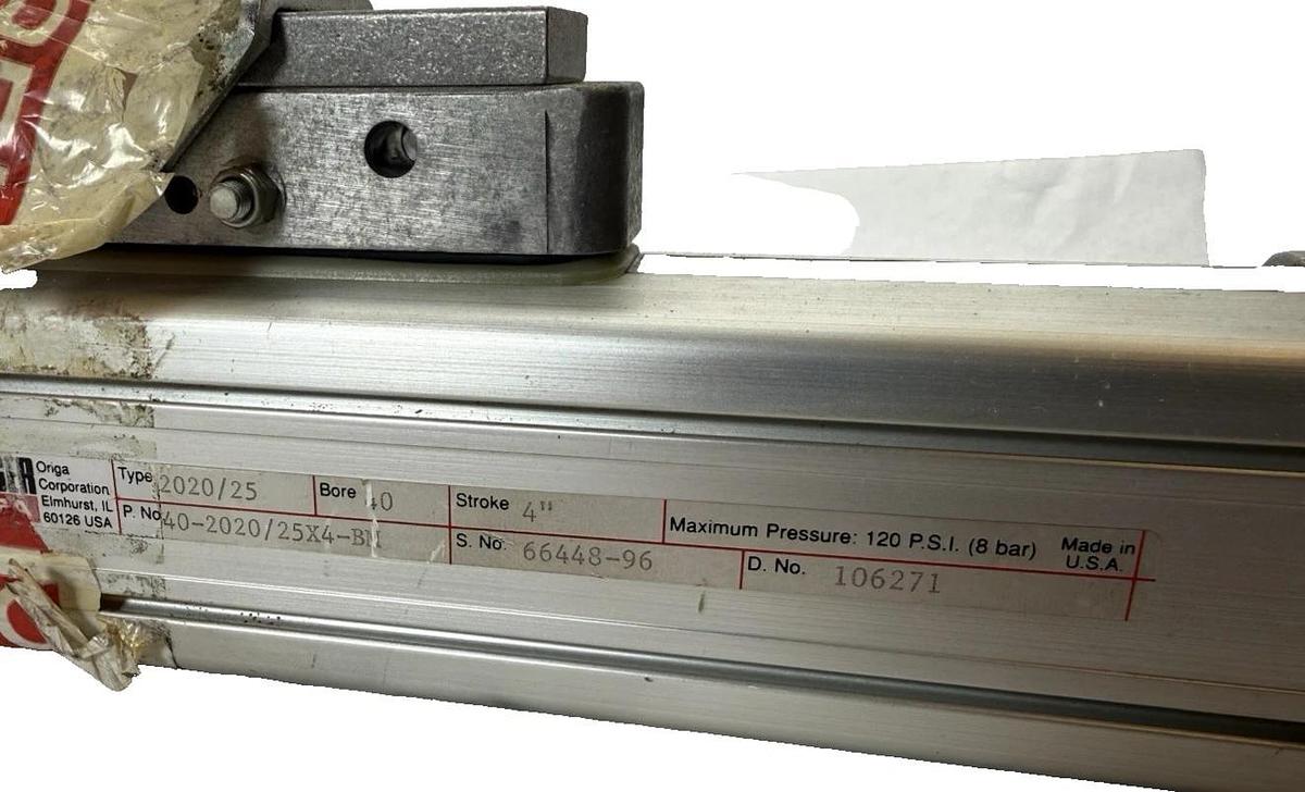 Hoerbiger 40-2020/25x4-BM Rodless Pneumatic Cylinder 40mm Bore & 4" Stroke (New)