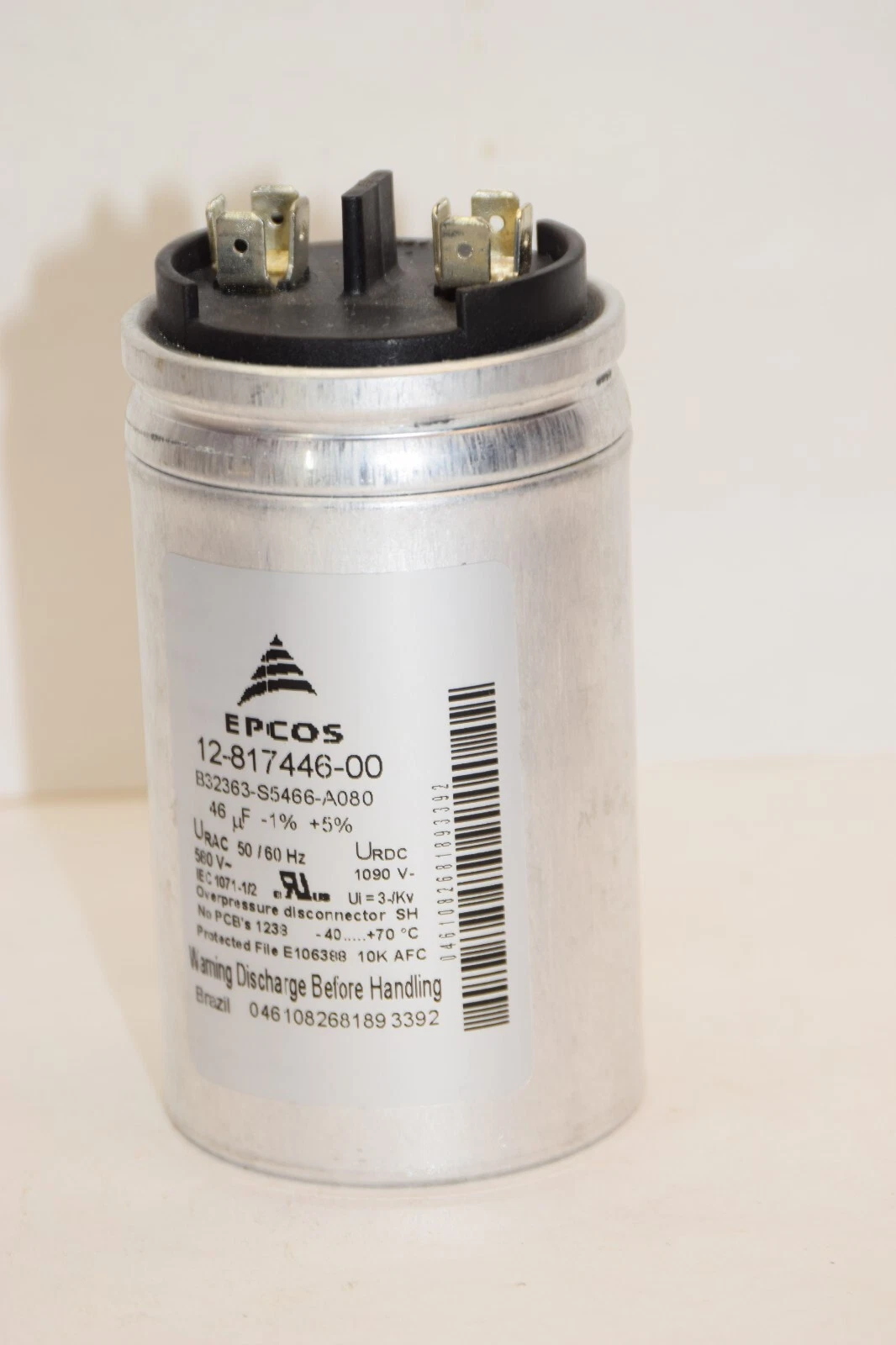 Used EPCOS 12-817446-00 B32363-S5466-A080 46uF -1% +5% 50/60Hz Capacitor