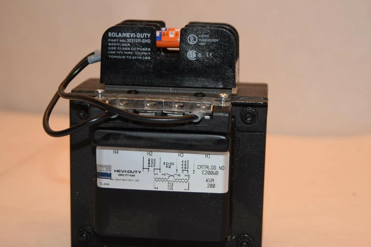 Used EGS E200WB Hevi-Duty .200kva Transformer