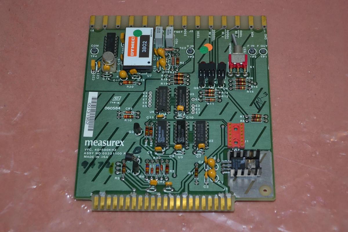 Used MEASUREX CIRCUIT BOARD CARD 40-500KHZ 40 500KHZ 40500KHZ 05331100 REV. B