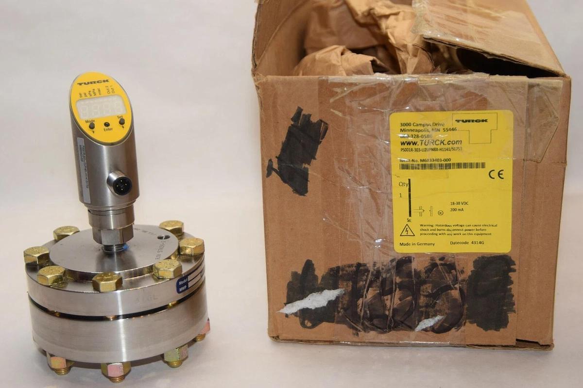 NEW- TURCK PS001R-303-LI2UPN8X-H1141/S1753 M6833403-000 200mA Pressure Sensor