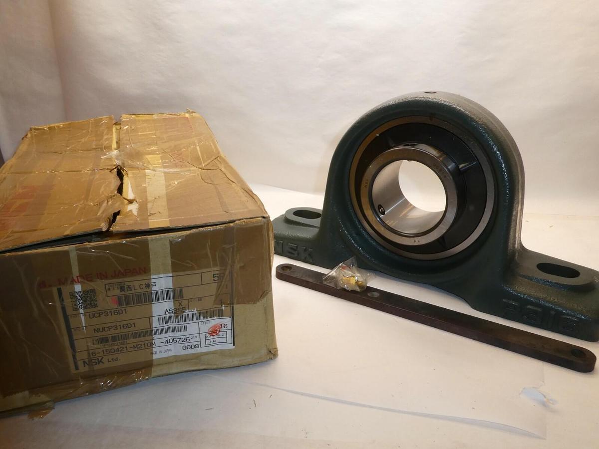 (NEW) NSK NUCP316D1 UCP316D1 3-5/32" Bore Pillow Block Bearing