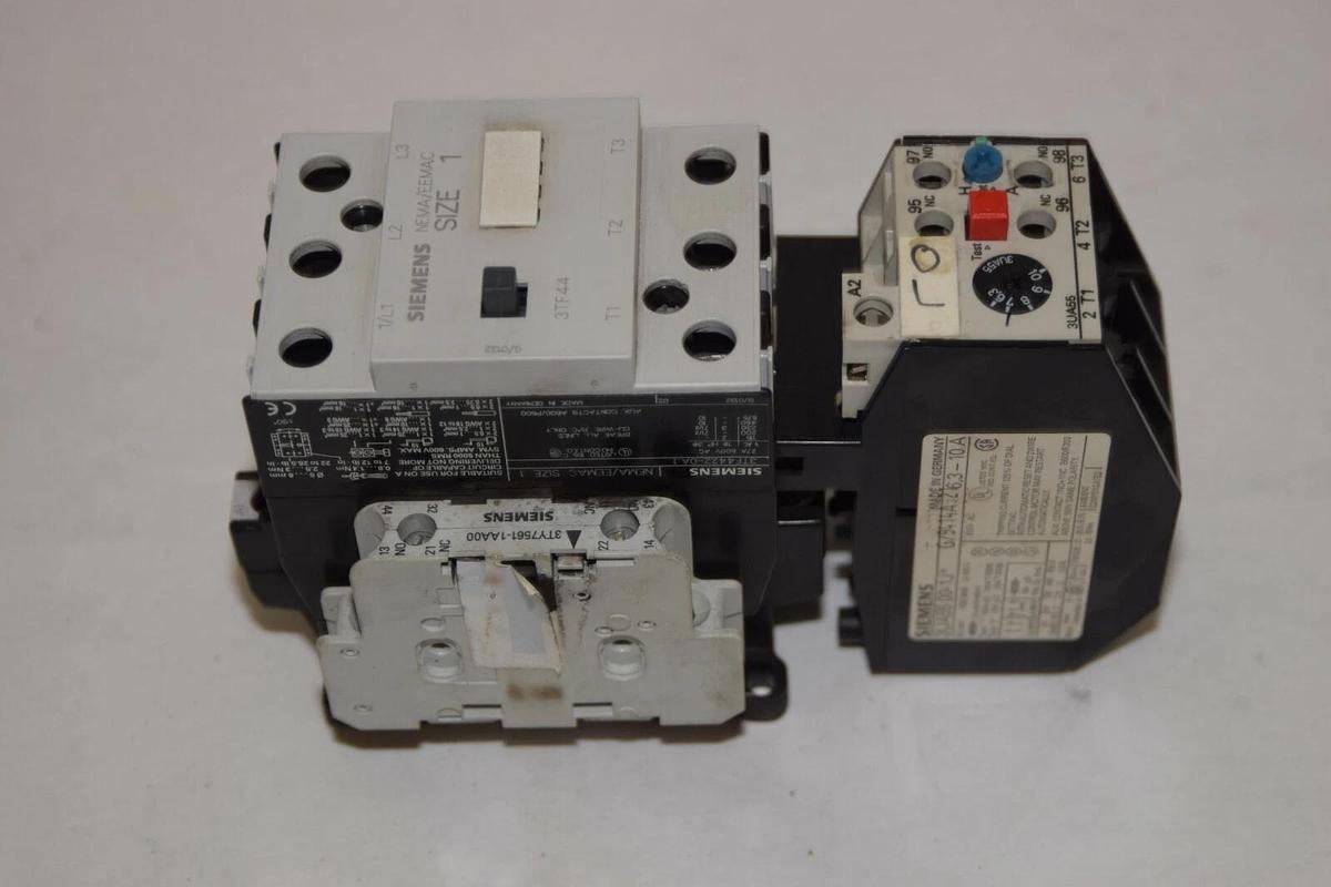 Used SIEMENS 3TF4422-0A..1 Size Sz 1 Starter 110-120v coil Relay 3UA55 00-1J* 6,3-10A