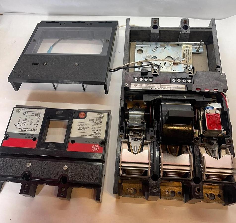Used General Electric GE TJL6S 600A 600 Amp Hight IC Breaker 3p  NO RMS9 Progr, AS-IS