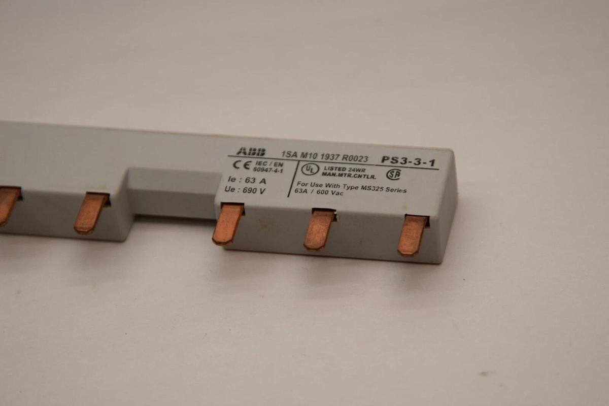 (NEW) ABB PS3-3-1 1SAM101937R0023 63A 690V Busbar