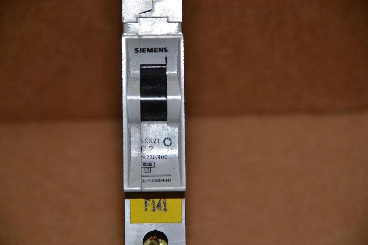 Used SIEMENS 5SX21 C2 277V 2A 1POLE CIRCUIT BREAKER