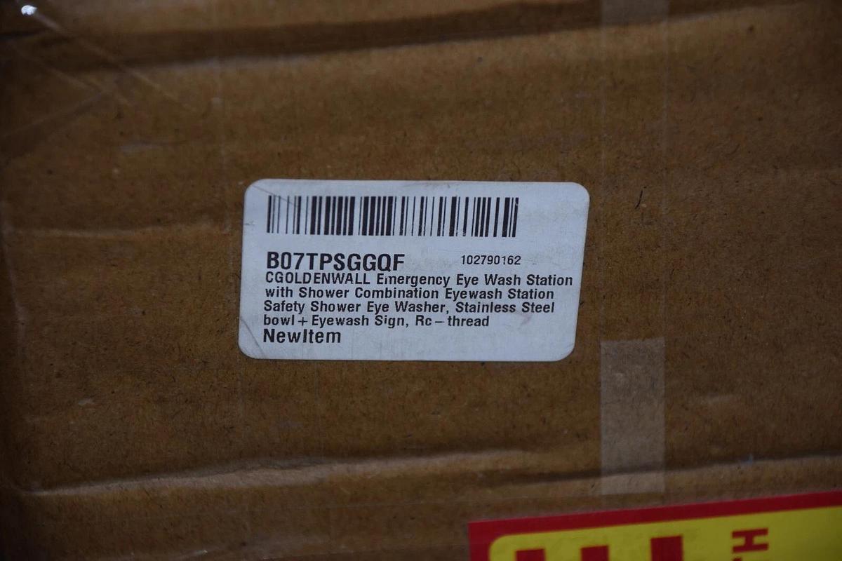 Cgoldenwall Emergency Safety Eye Wash Station w/ Shower Combination s/s (NEW)