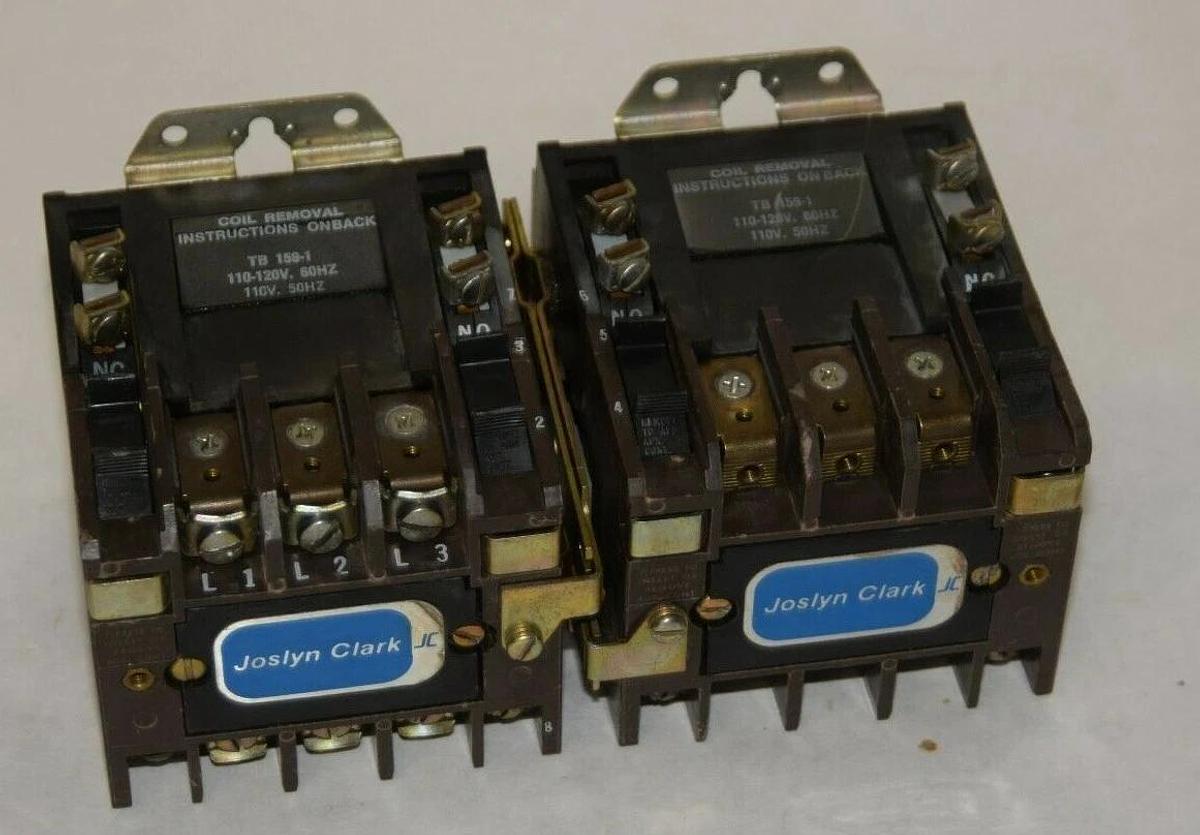 Used JOSLYN CLARK T31U031 Size 1 TB159-1 110-120V 50/60Hz Coil Reversing Contactor