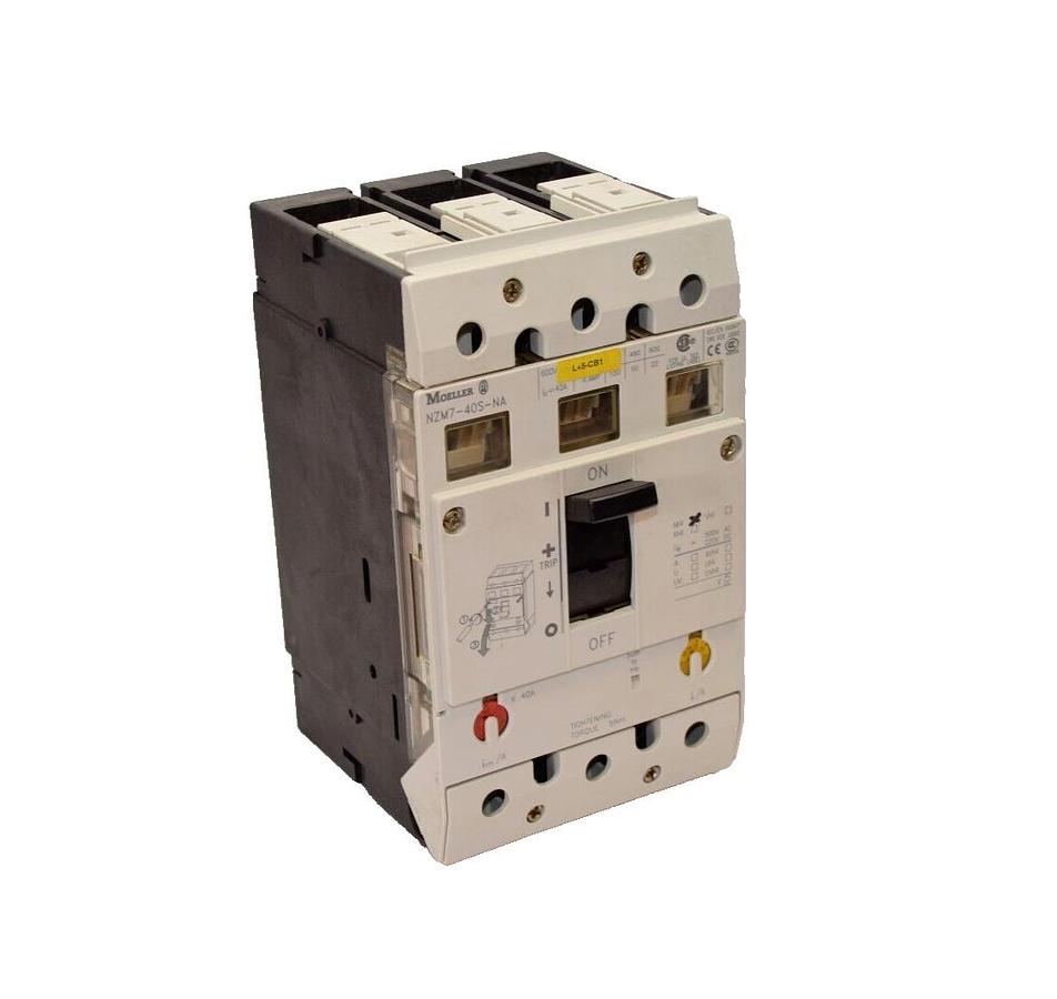 Used MOELLER NZM7-40S-NA NZM740SNA 40Amp 40 A Amp Circuit Breaker  25-40Amp Trip